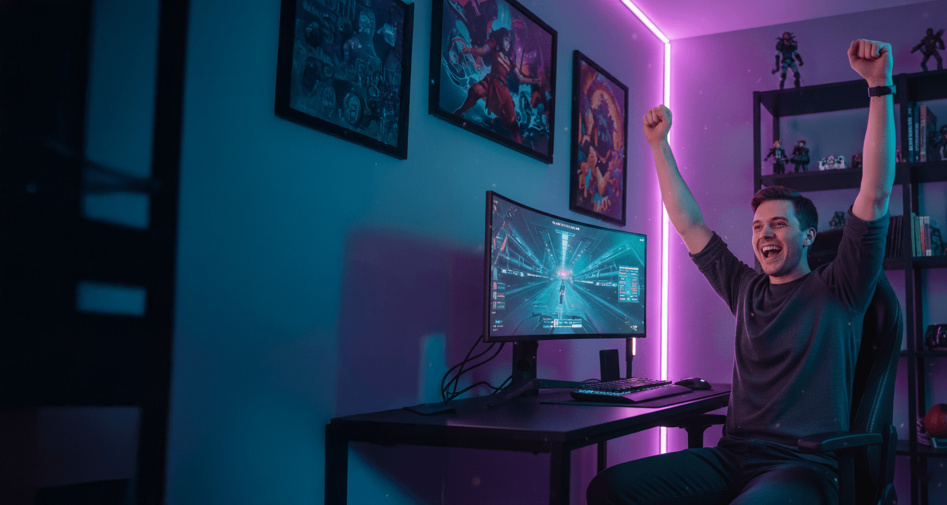 Gaming setup with fast WiFi